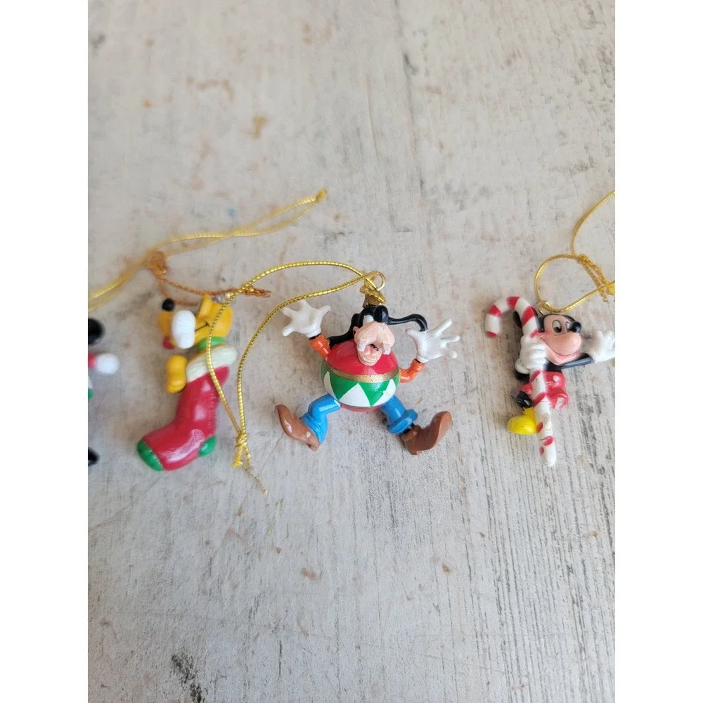 Disney AS IS mini Mickey mouse goofy plush Xmas ornament set ball home decor